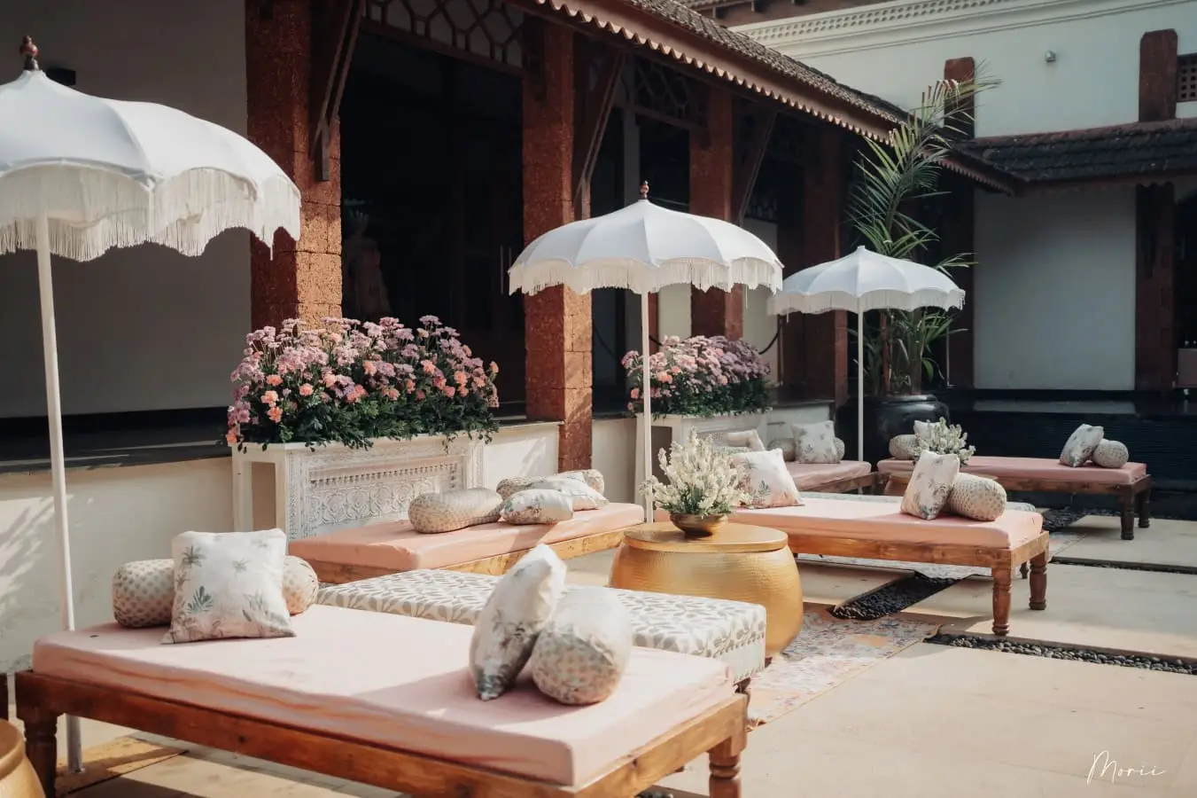 Couple at a luxury beach-resort wedding setting in Goa