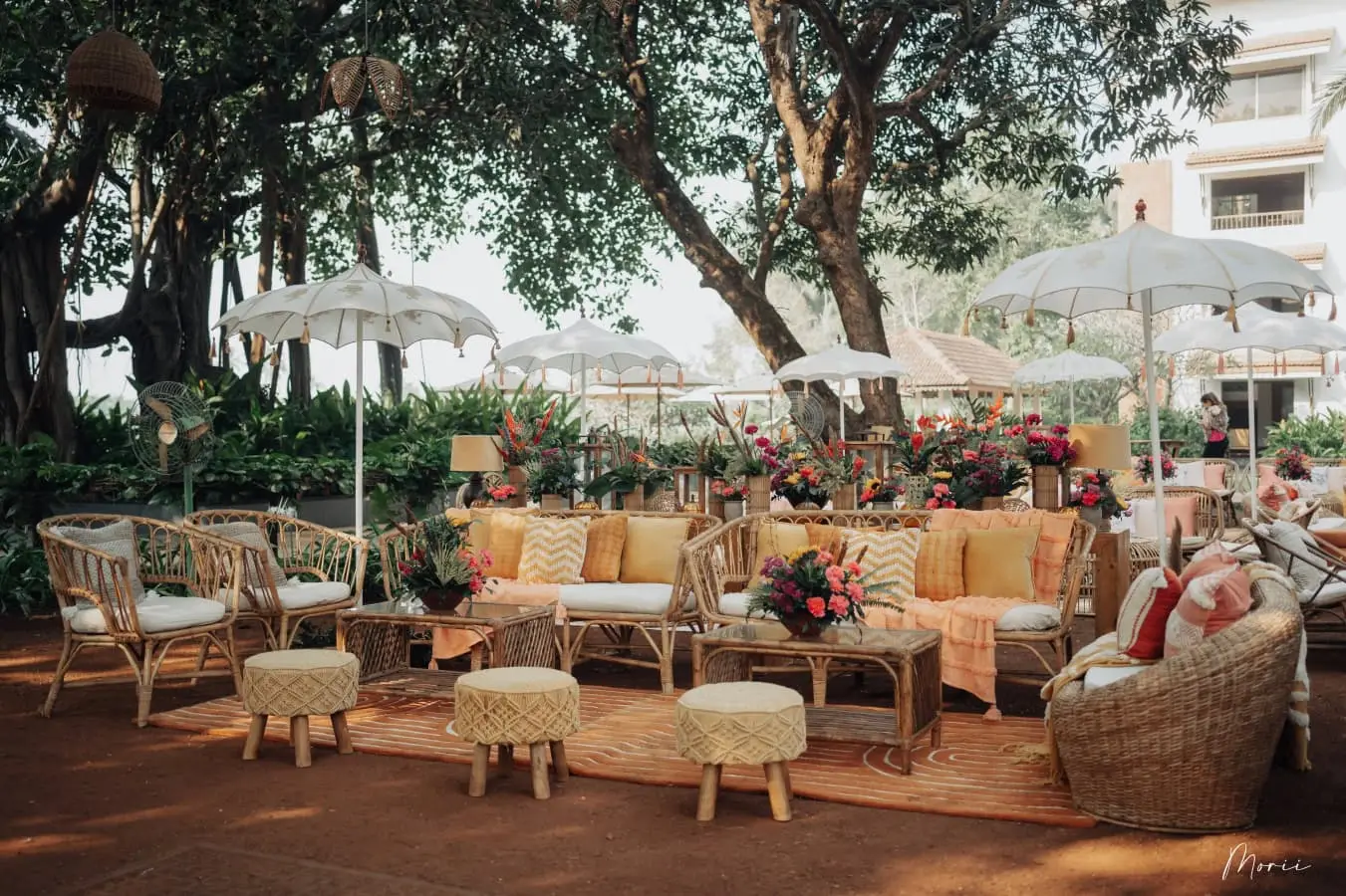 Celebration setting at a Goa wedding