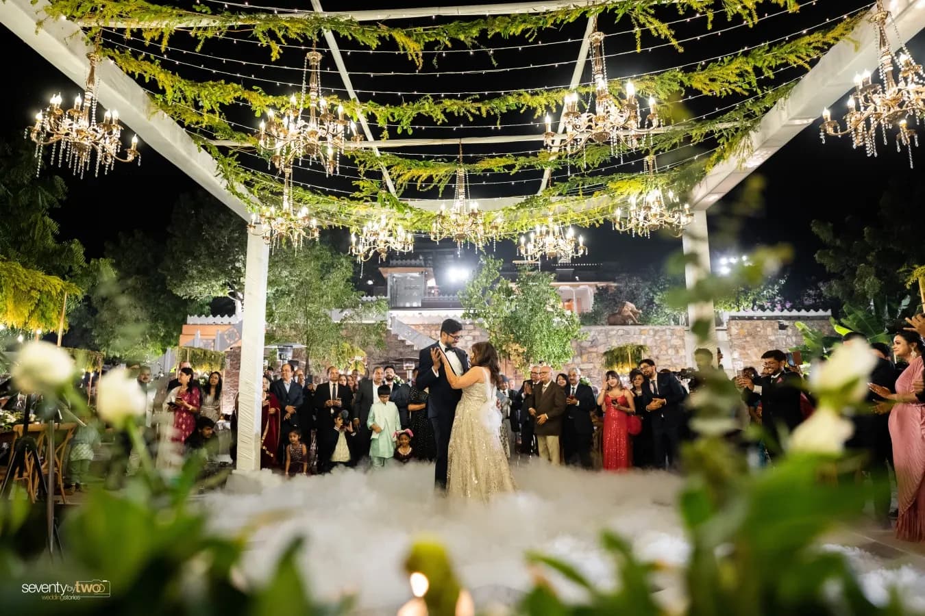 Evening reception celebration at a luxury Udaipur venue