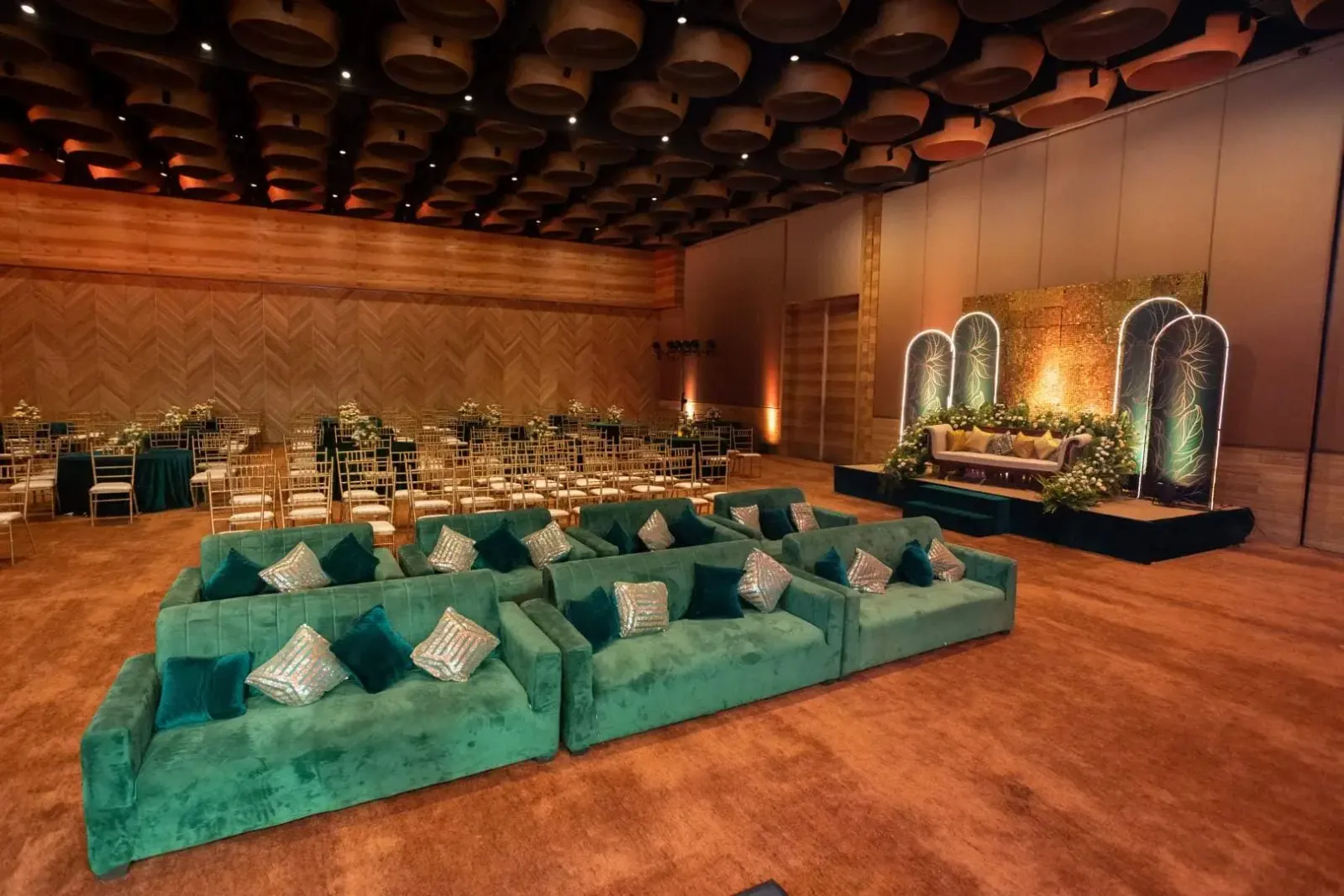 Udeta ballroom indoor wedding at Alila Diwa Goa