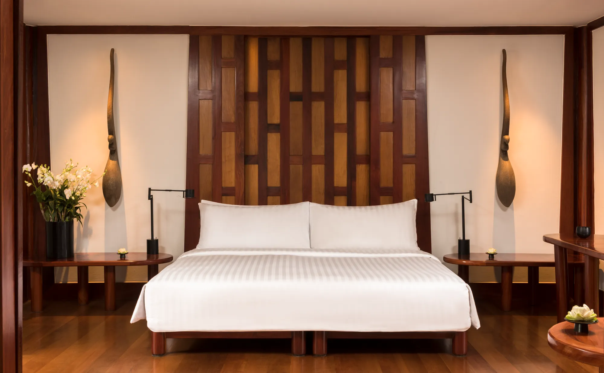 Thai-pavilion guest bedroom interior at Amanpuri, Phuket