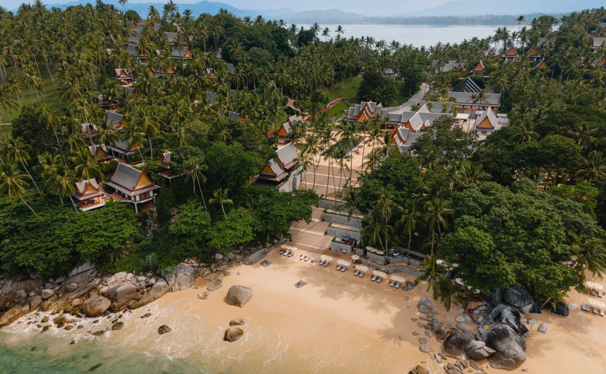 Sunset over the Andaman Sea and Pansea Beach, the setting for a sunset beach ceremony at Amanpuri, Phuket