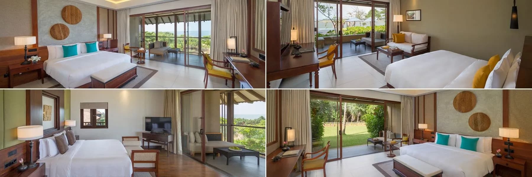 Lagoon-side rooms and aerial view of Anantara Kalutara Resort, Sri Lanka