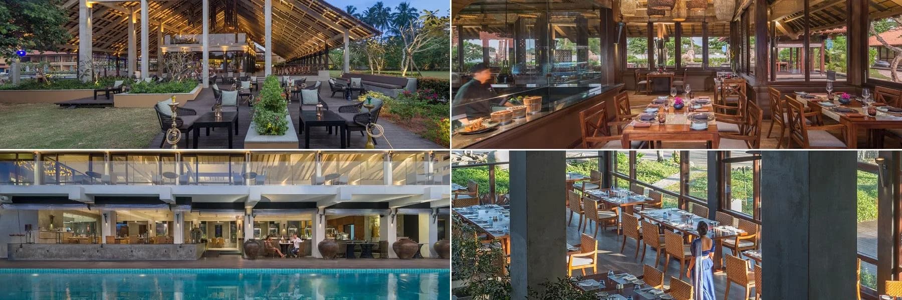 Shisha garden, Spice Traders and resort dining venues at Anantara Kalutara, Sri Lanka