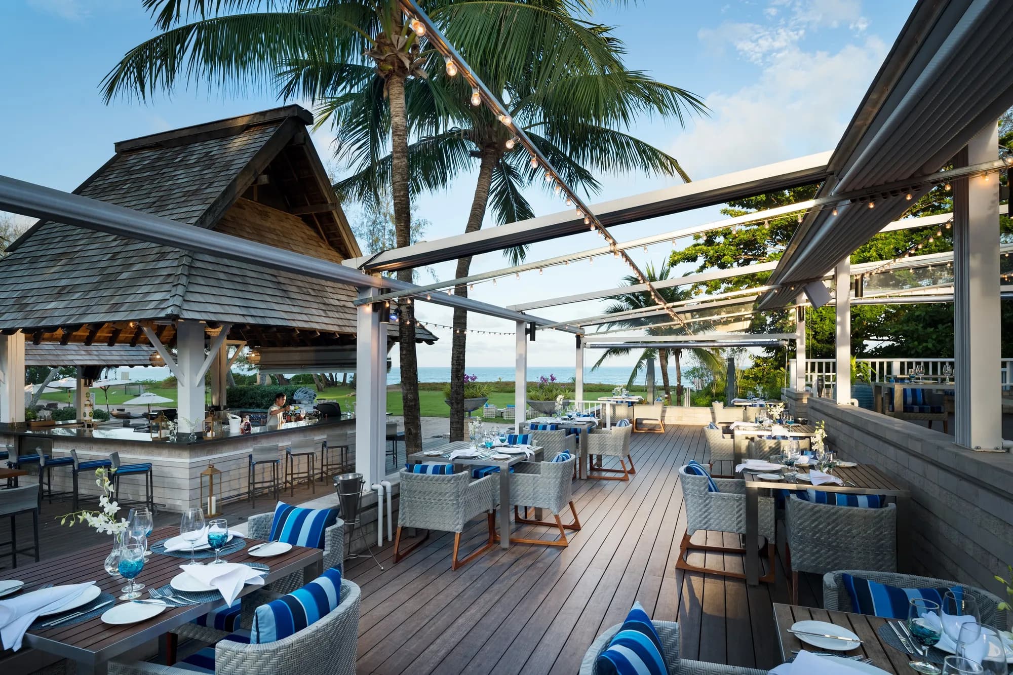Fine-dining presentation and Thai hospitality at Anantara Mai Khao Phuket Villas restaurant, Phuket
