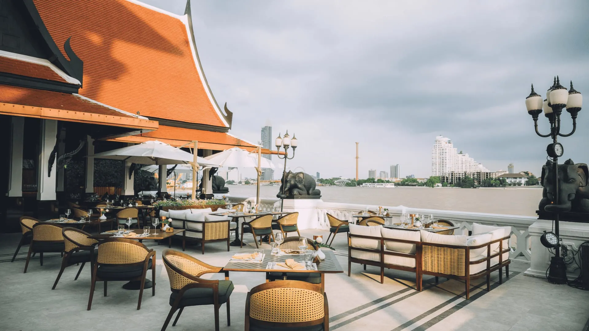 Riverside Sala Lakorn dining and hospitality presentation at Anantara Riverside Bangkok Resort