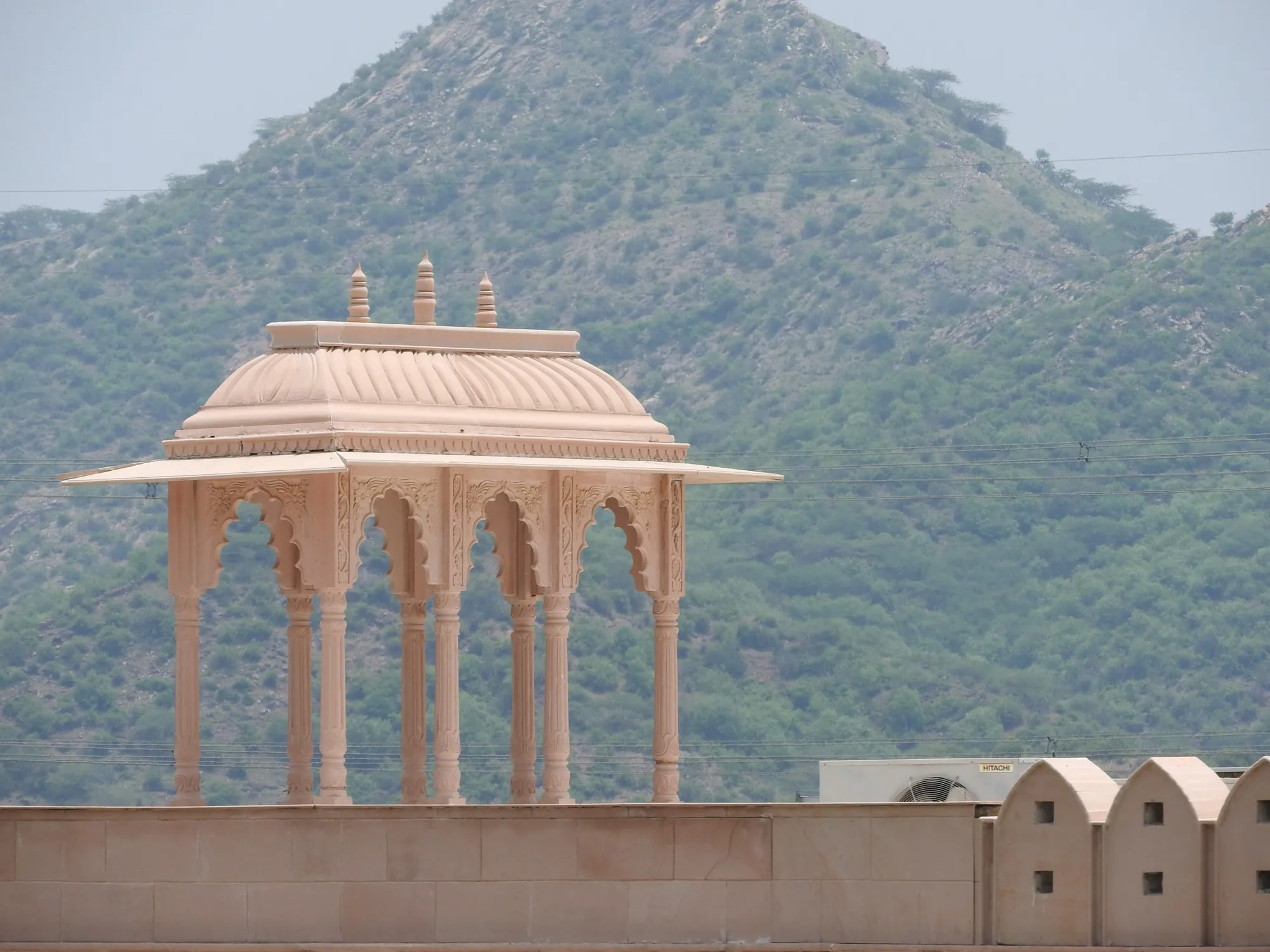 Centre Lawn mandap and pheras ceremony setting at Bhanwar Singh Palace Pushkar