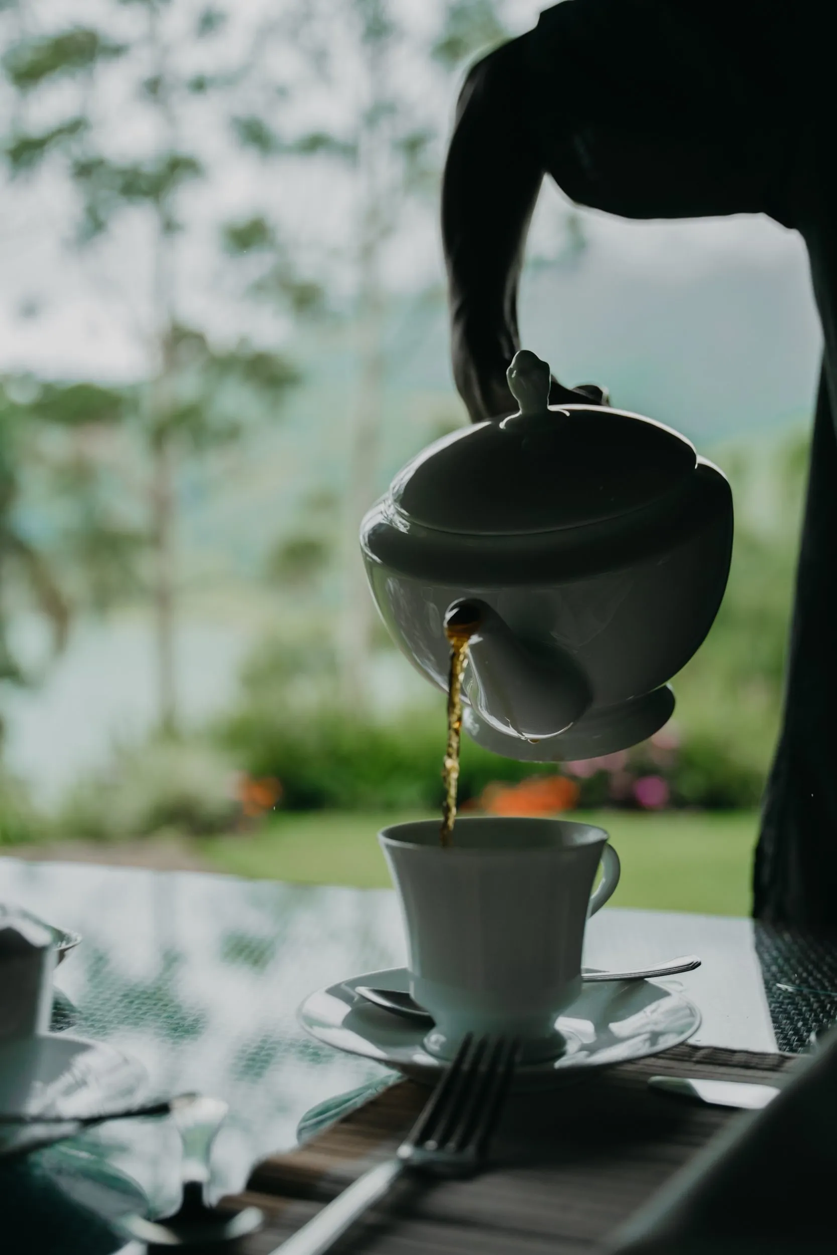 Lakeside lawn intimate ceremony setting at Ceylon Tea Trails Castlereagh Lake Sri Lanka