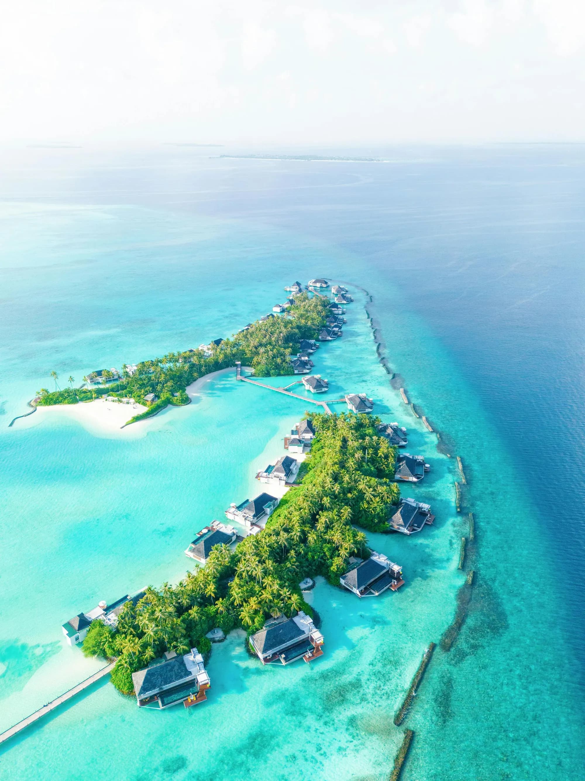 Over-water Water Villa on stilts above the lagoon at Cheval Blanc Randheli, Maldives
