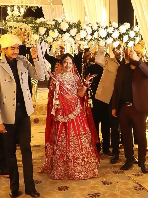 Large outdoor lawn reception setup at Chokhi Dhani The Palace Hotel, Jaisalmer