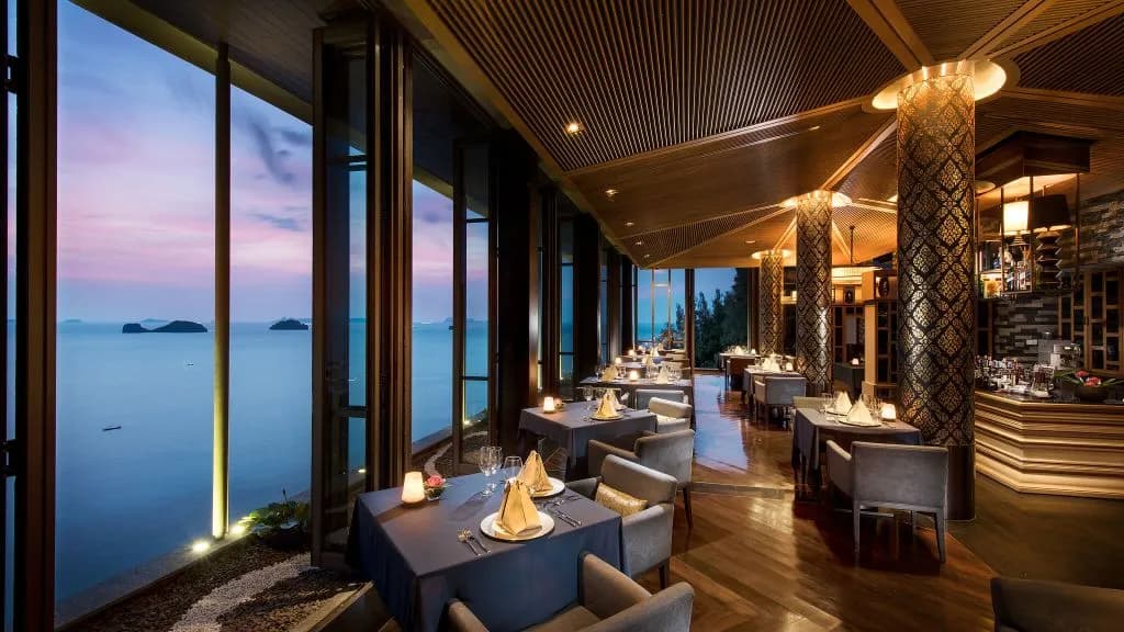 Jahn fine-dining restaurant interior at Conrad Koh Samui, Koh Samui, Thailand