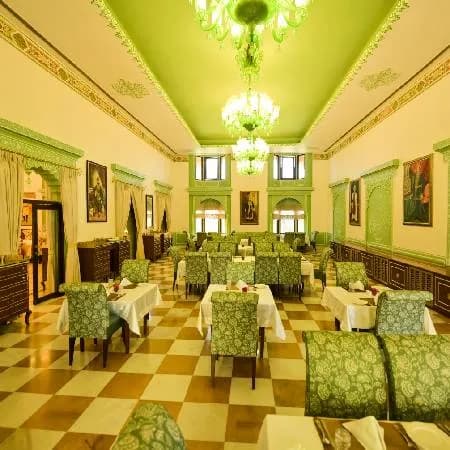 Rajasthani fine-dining and royal hospitality presentation at Fort Rajwada Jaisalmer restaurant
