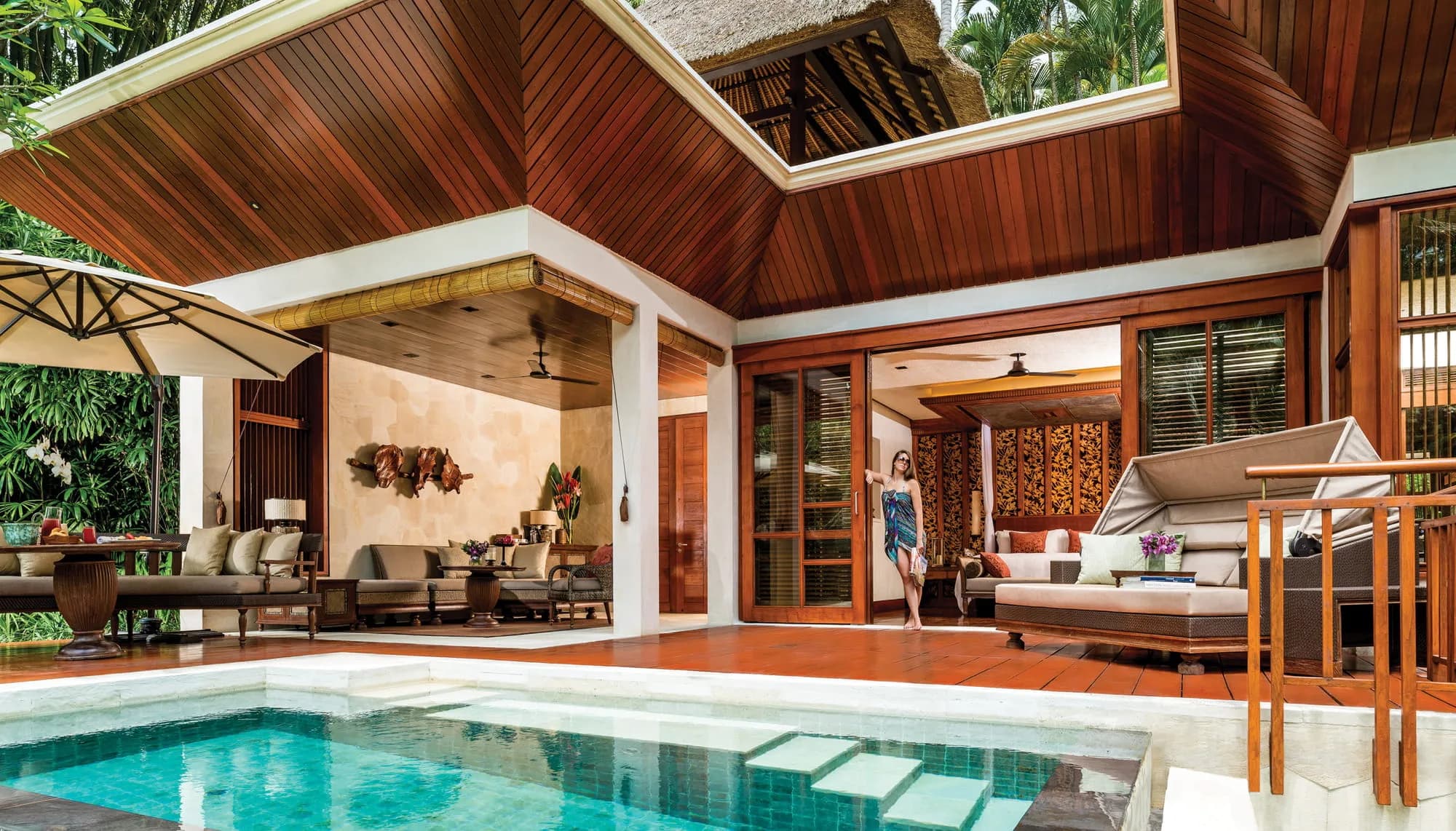 Private villa with plunge pool overlooking the Ayung River valley at Four Seasons Resort Bali at Sayan Ubud Bali