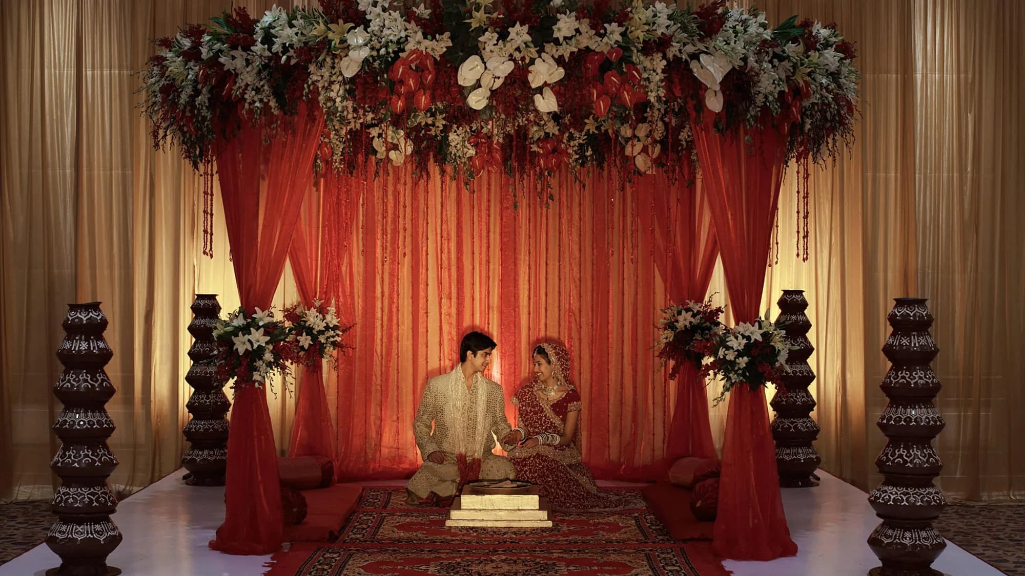 Wedding ceremony setup at Goa Marriott Resort and Spa, Miramar, Panaji