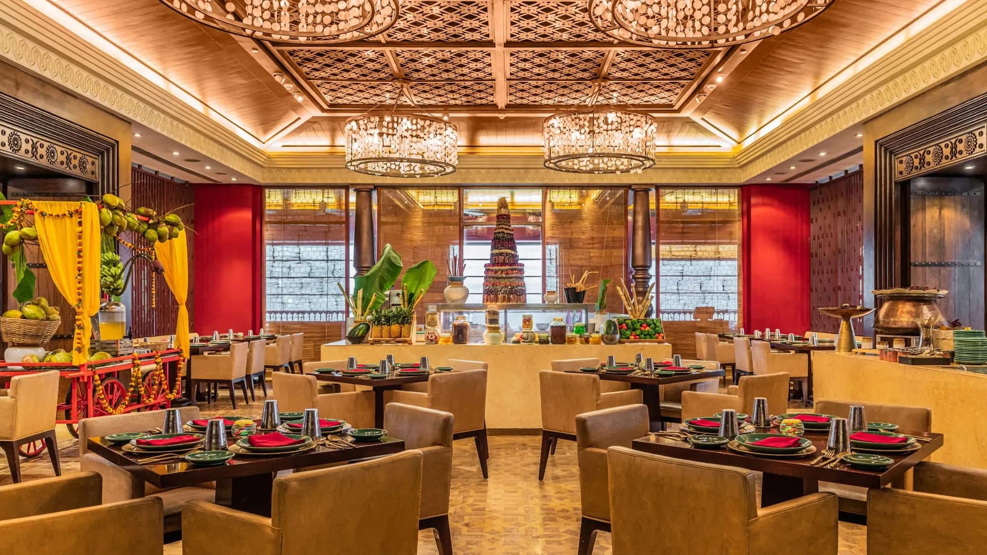Banquet service and hospitality detail at a Goa wedding