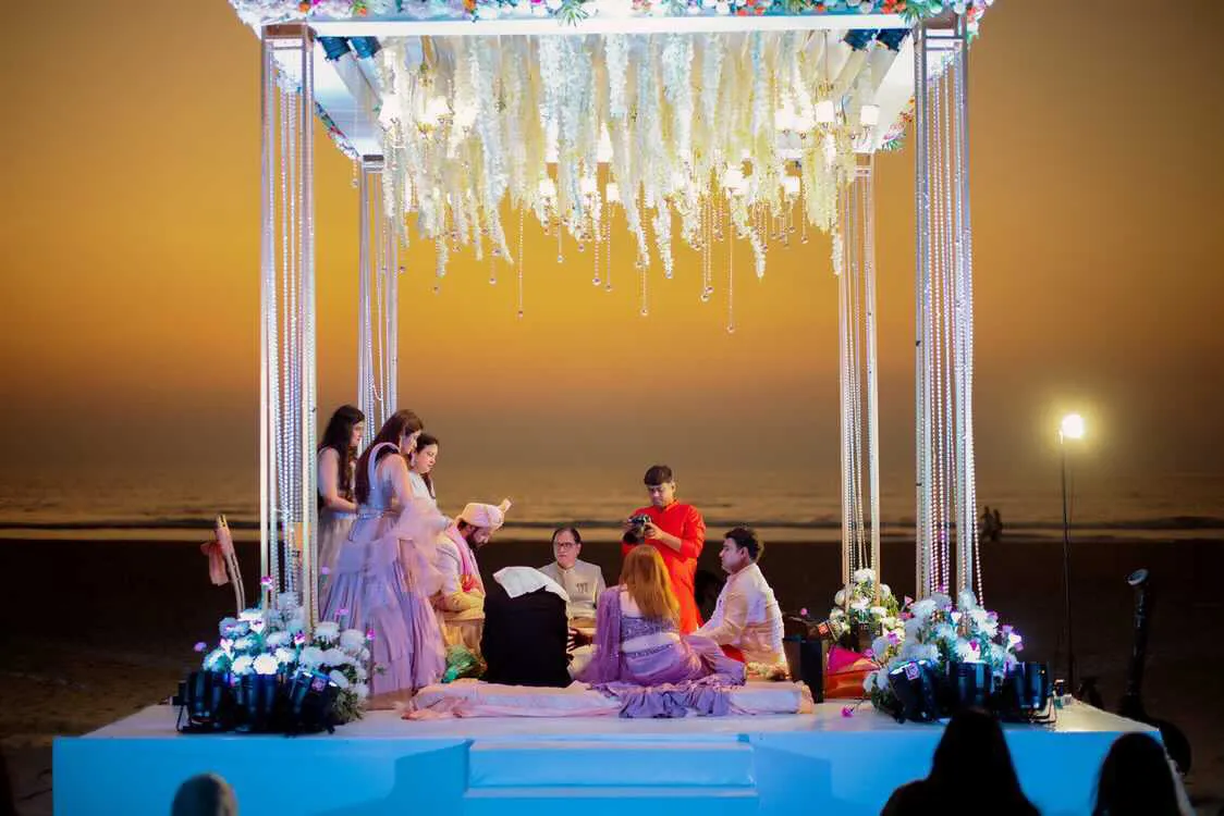 Beach-adjacent ceremony lawn setting at Holiday Inn Resort Goa, South Goa