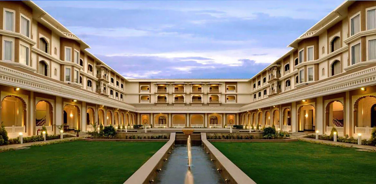 Inner courtyard and pool terrace at Indana Palace Jodhpur