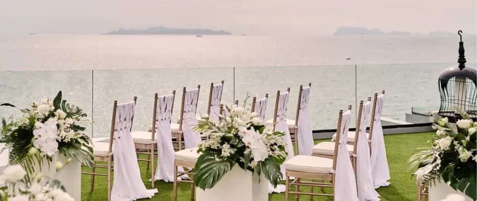 The Azure Lounge elevated ocean-view bar and lounge floating above the Gulf of Thailand at InterContinental Koh Samui