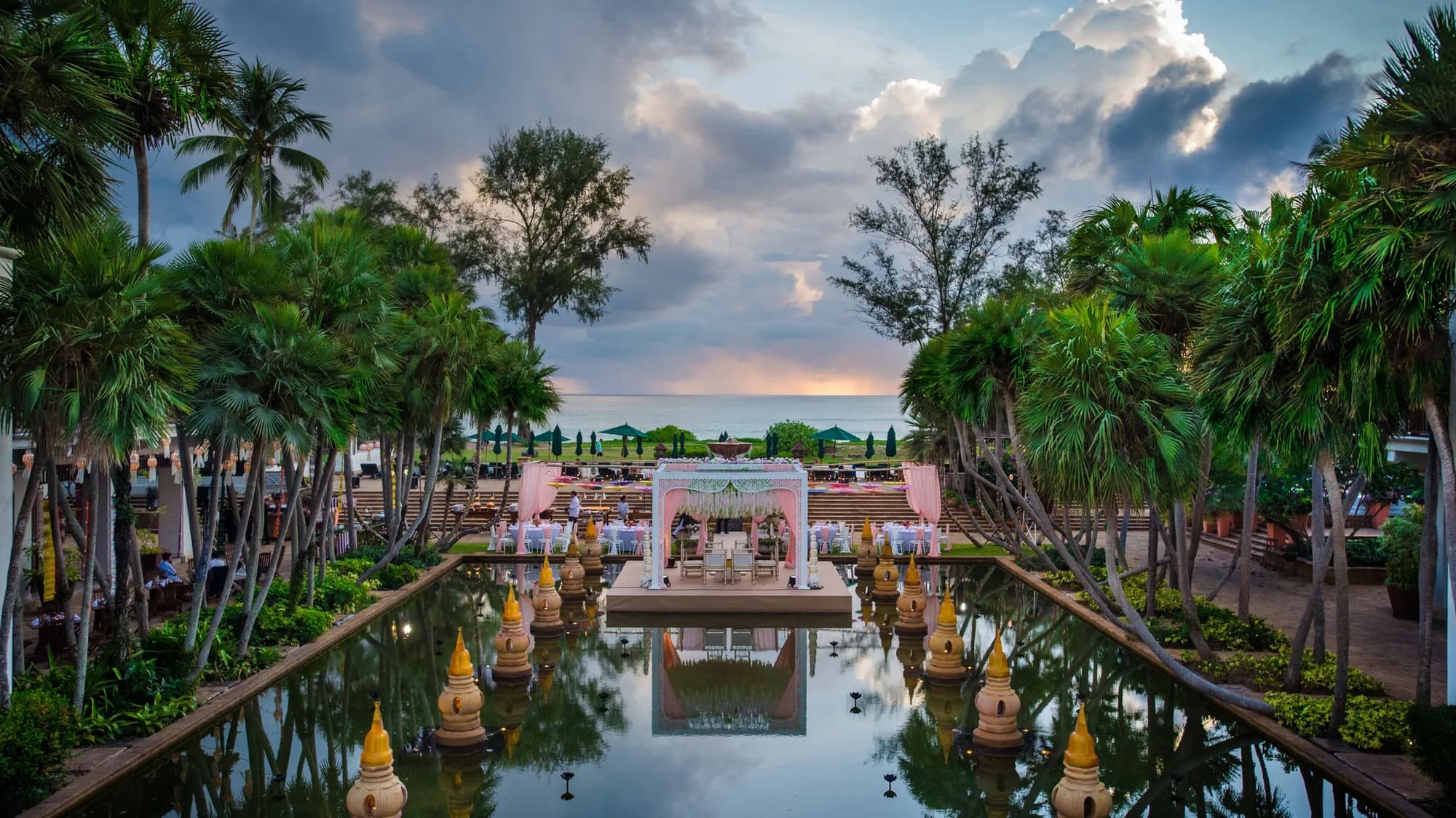 Lotus Pond and reflection-pool gardens at JW Marriott Phuket Resort & Spa, Mai Khao