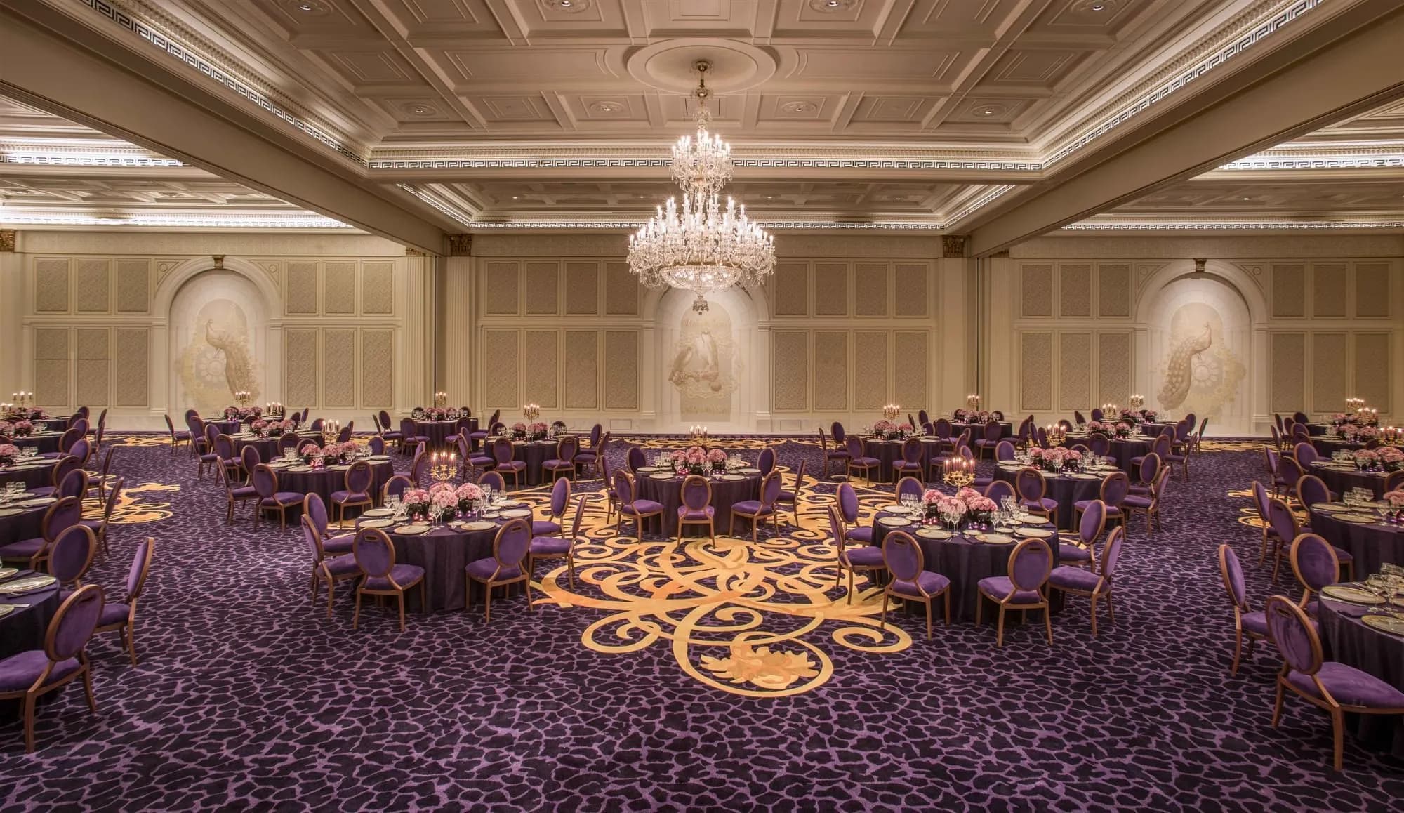 Gala Ballroom celebration and stage setup at Palazzo Versace Dubai