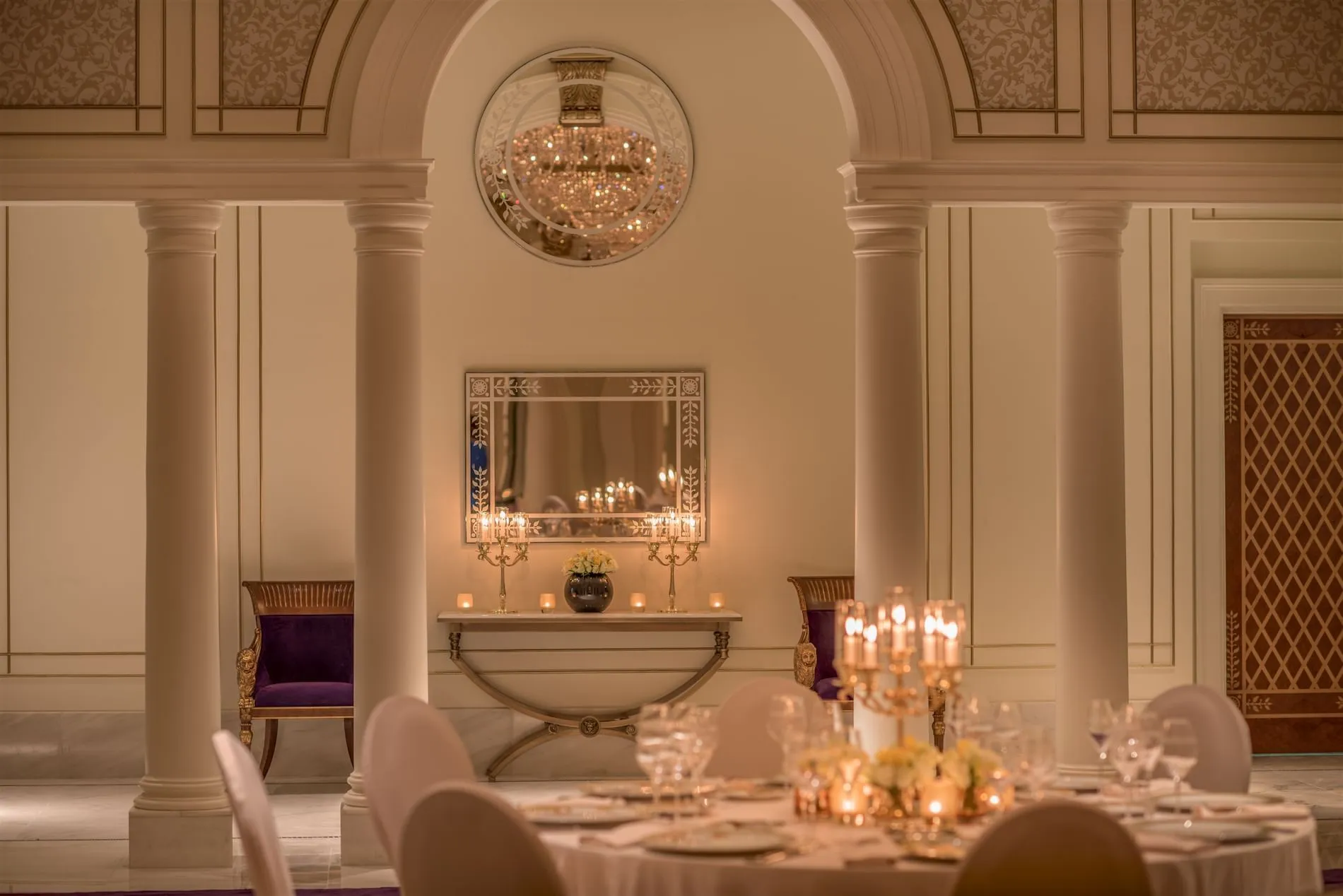 Pre-function foyer and welcome area detail at Palazzo Versace Dubai