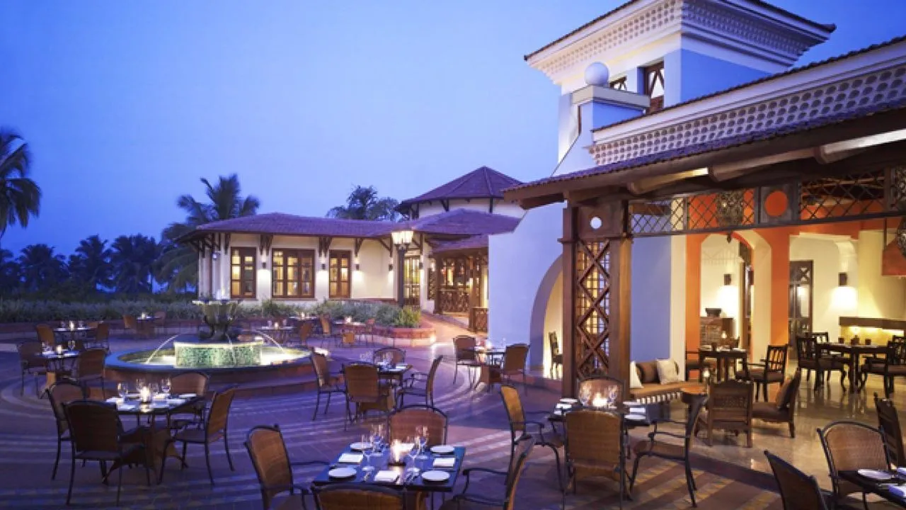 Large outdoor pool and lagoon courtyard at Park Hyatt Goa Resort and Spa