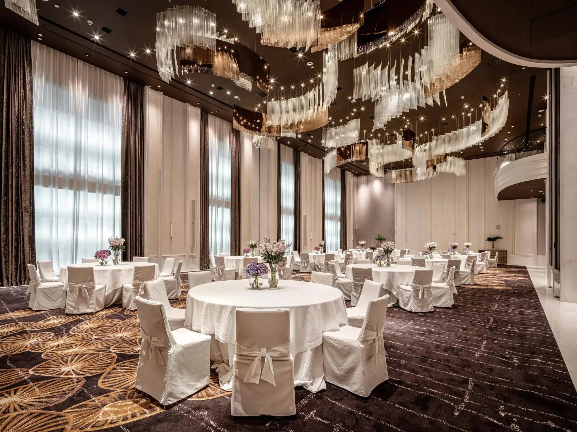 Pavilion Ballroom residential-style event space with tall ceilings at Rosewood Bangkok