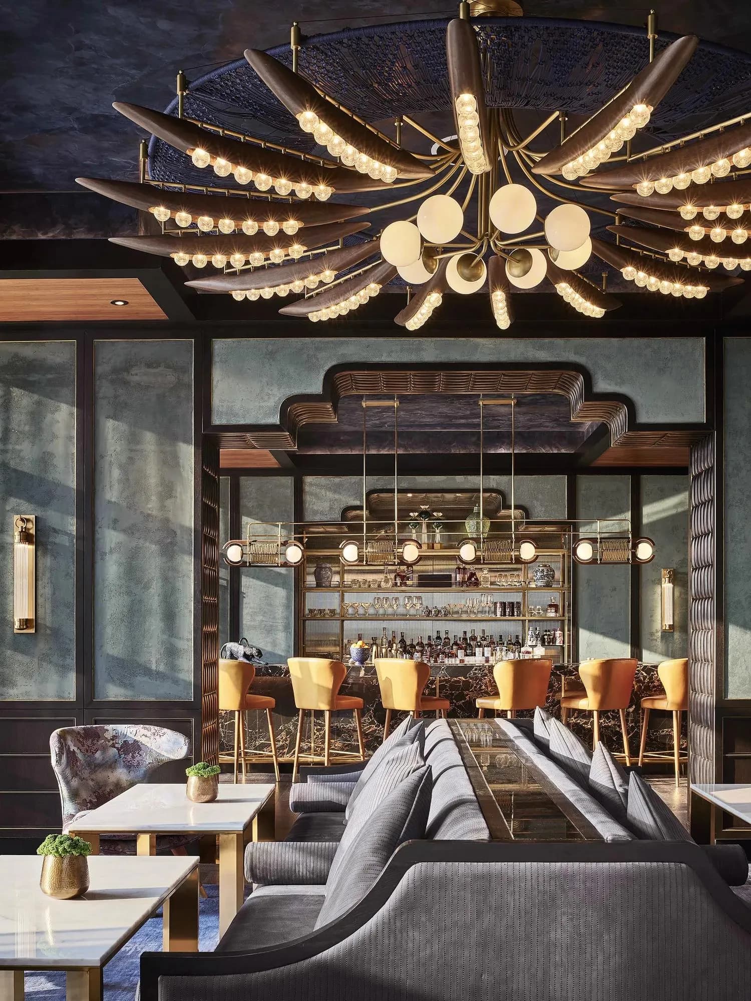 Nan Bei bar contemporary lounge and bar setting at Rosewood Bangkok