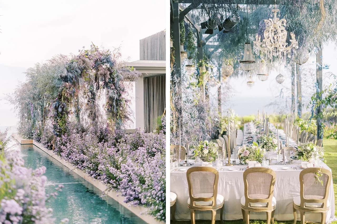 Clifftop wedding venue setting and hospitality at Six Senses Uluwatu Bali