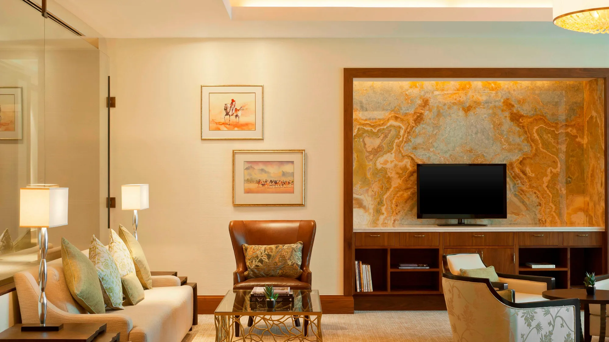 Grand arrival lobby lounge of The St. Regis Saadiyat Island Resort, Abu Dhabi