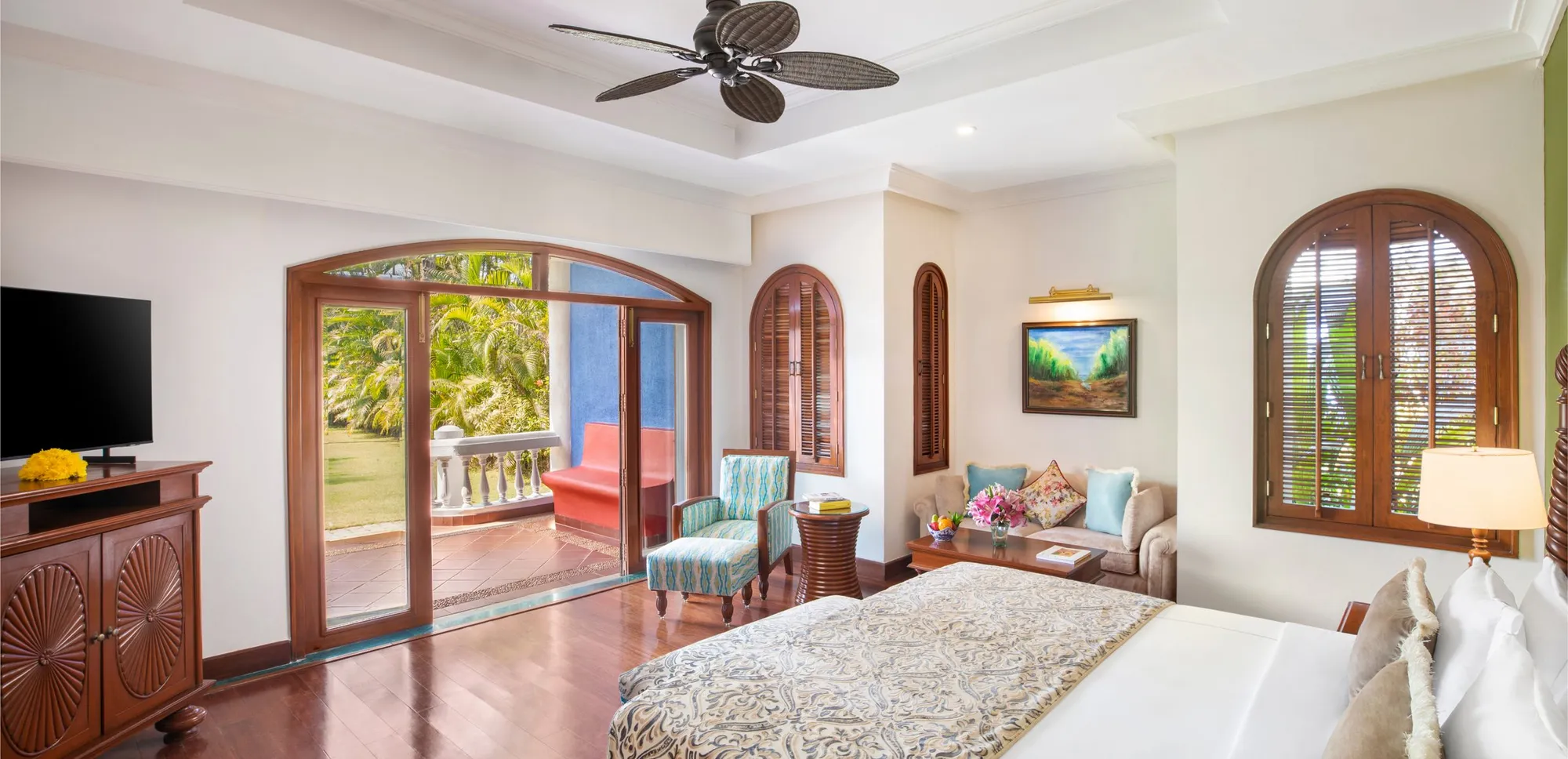 Guest rooms and suites at Taj Exotica Goa