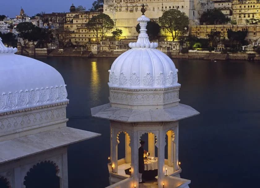 Royal Mewari thali dining and heritage hospitality at Taj Lake Palace, Udaipur