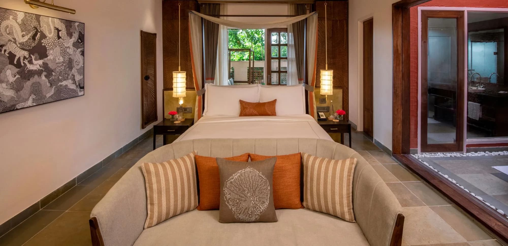 Luxury suite with private courtyard and plunge pool at Taj Sawai Ranthambore