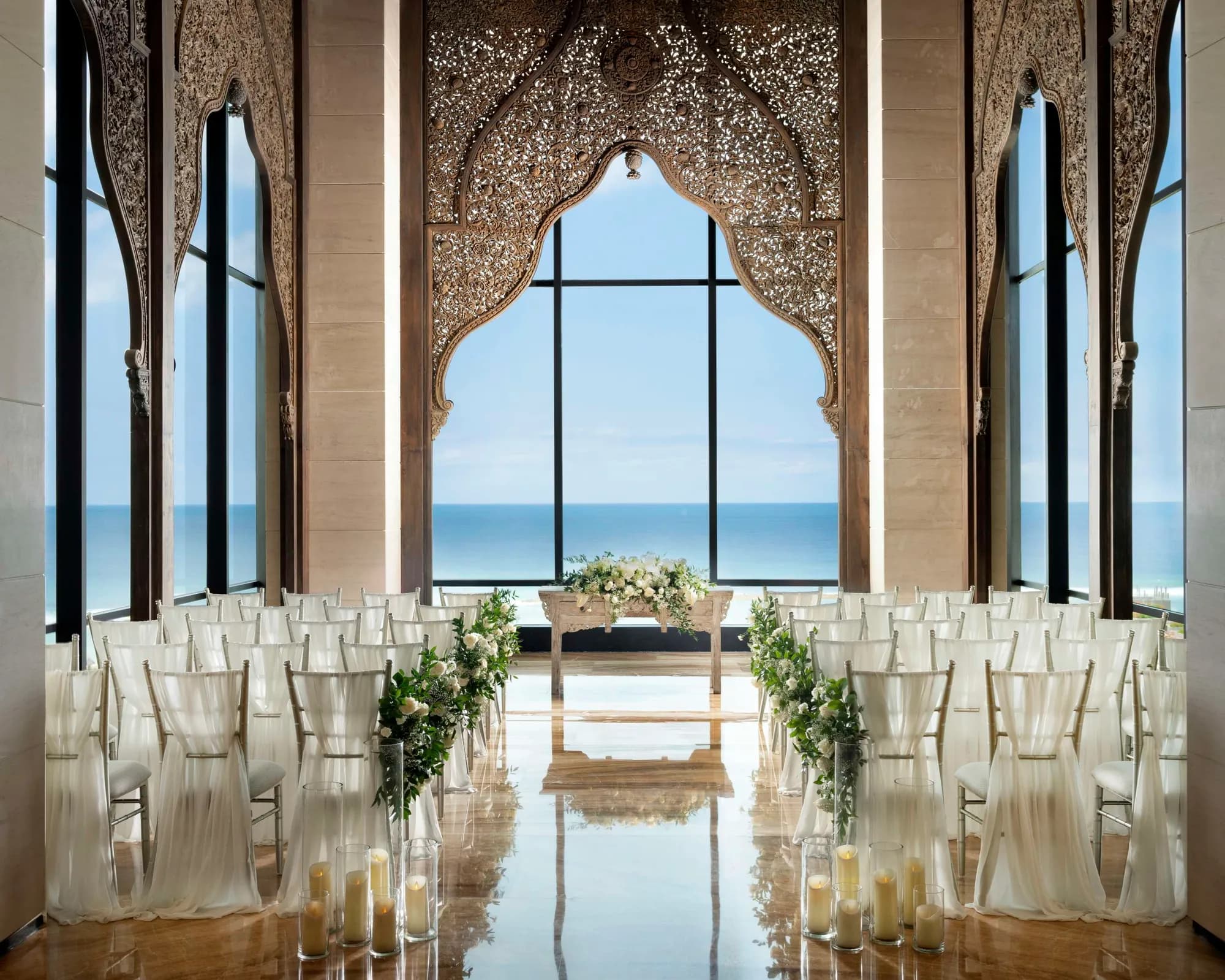 Architectural detail of the Amala glass cliff chapel at The Apurva Kempinski Bali, Bali