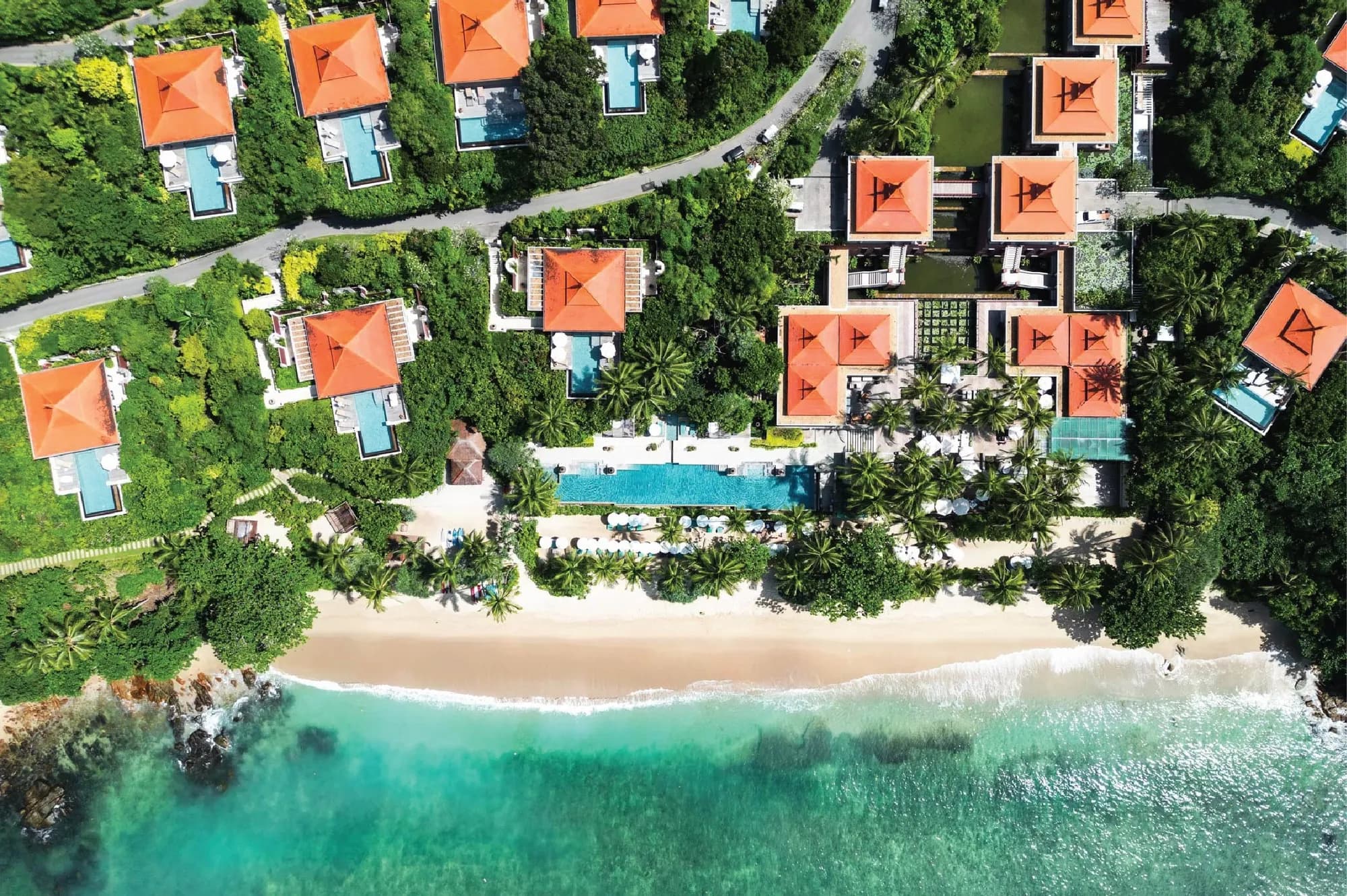 Trisara Phuket hillside pool villa exterior set into the green 14-hectare nature-preserve estate