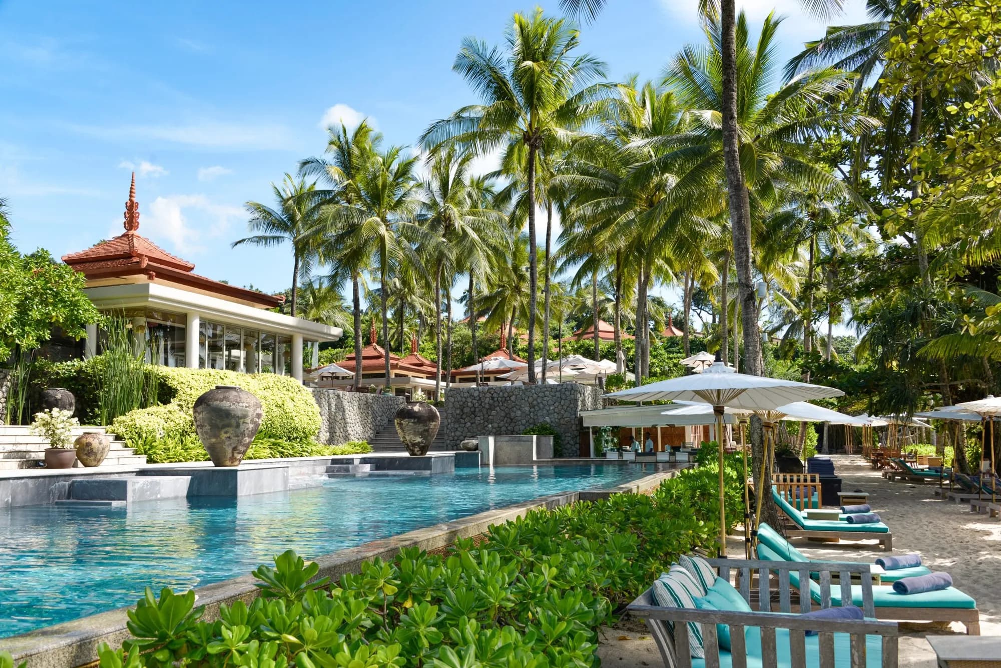 Trisara Phuket marble-finished infinity pool of a pool villa overlooking the Andaman Sea