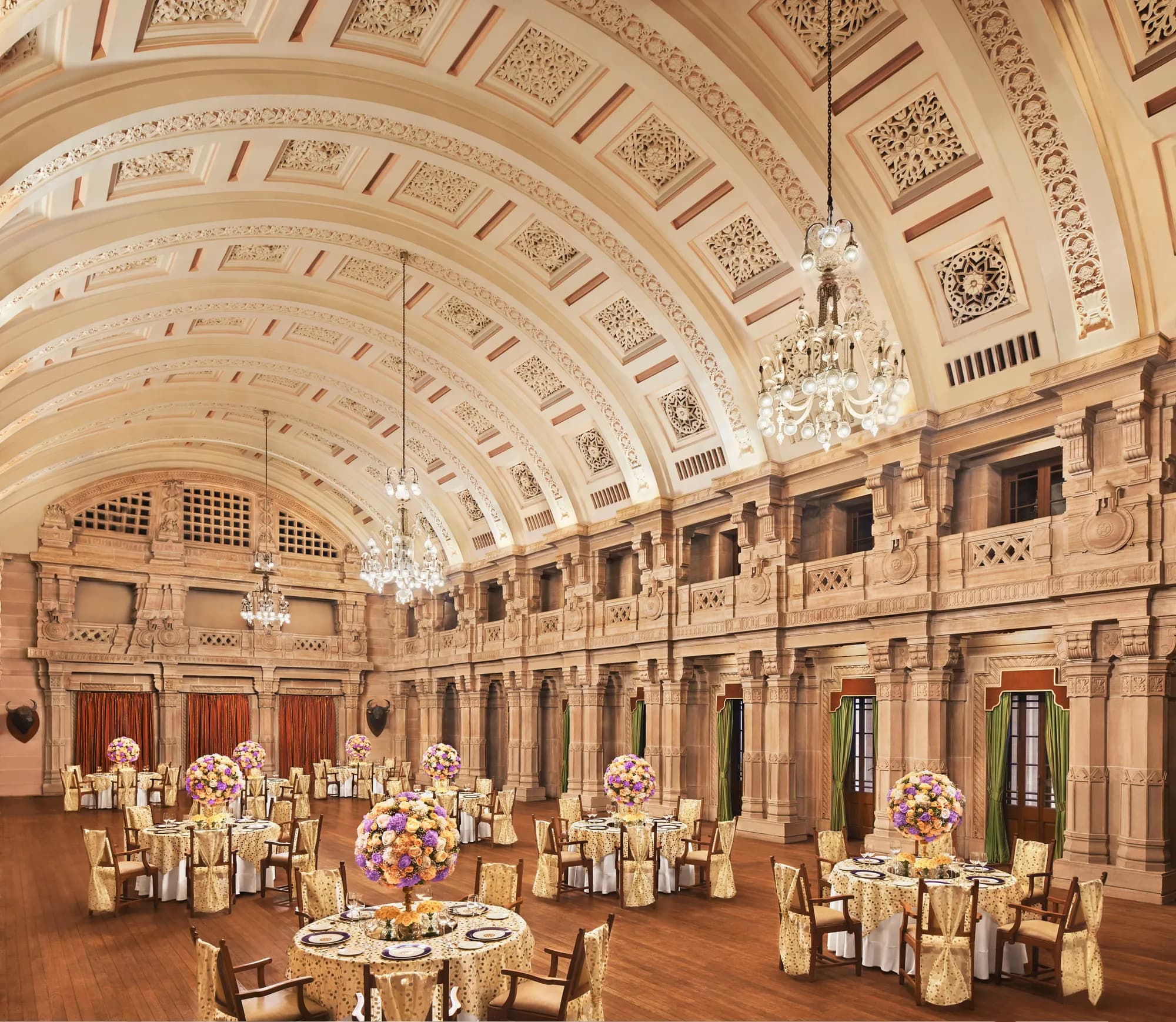 Garden mandap and pheras ceremony setting at Umaid Bhawan Palace Jodhpur