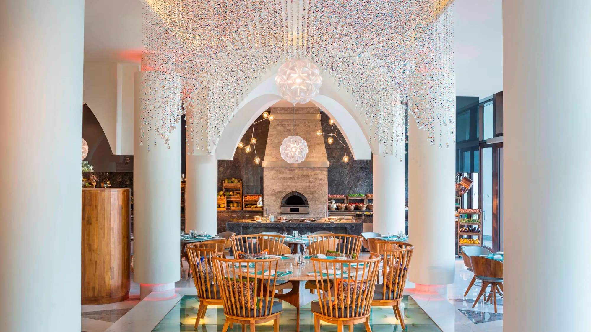 Dining table setup and hospitality detail at W Goa