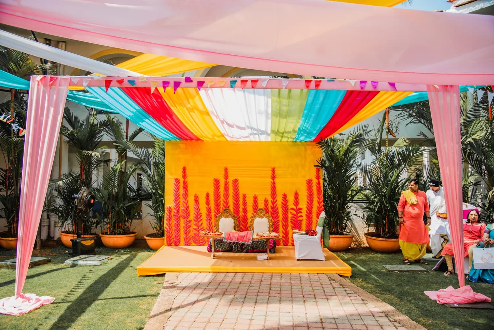 Raj & Vama — Haldi celebration with floral Holi