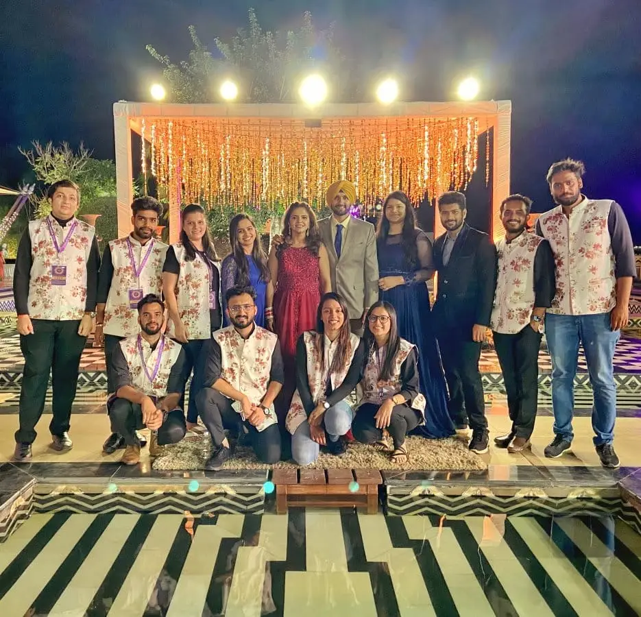 Elite Wedding Planner crew behind the scenes at a wedding