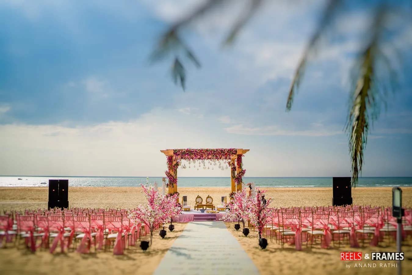 Luxury beach wedding ceremony in Goa, planned by Elite Wedding Planner