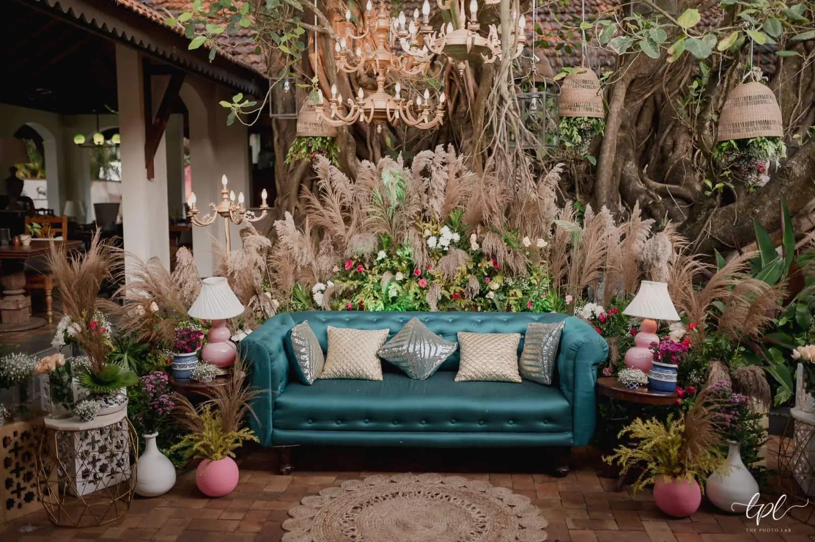 Coastal wedding décor detail in Goa