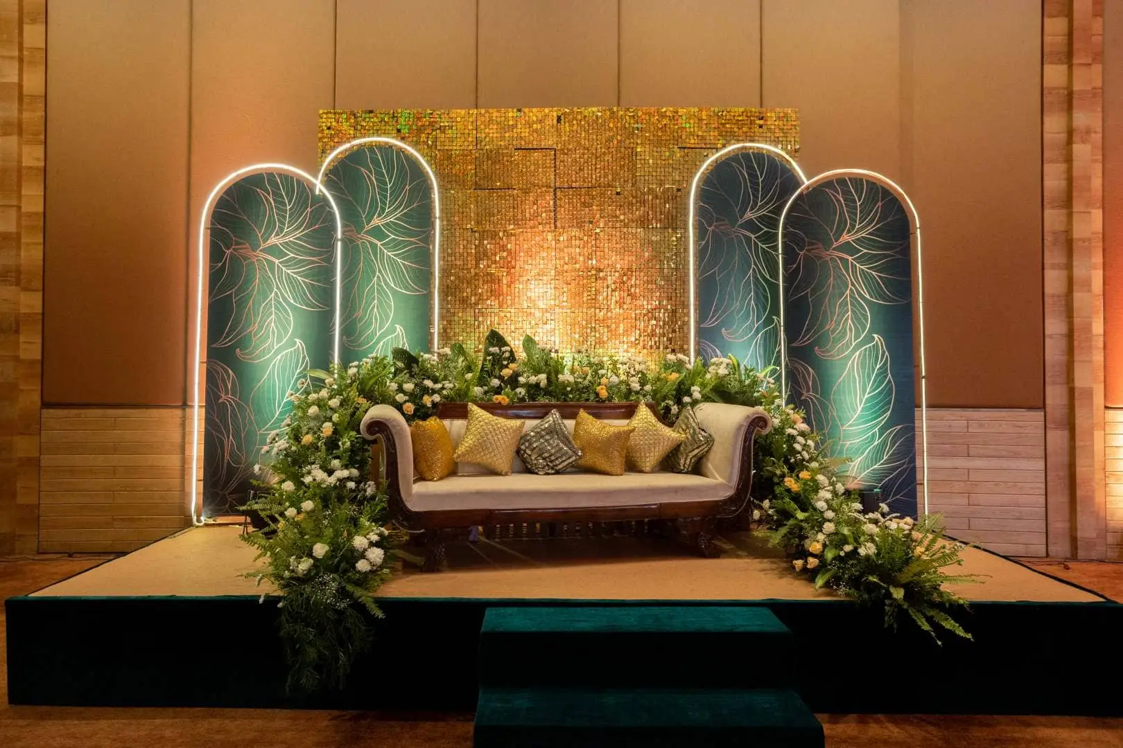 Evening celebration setting at a Goa wedding