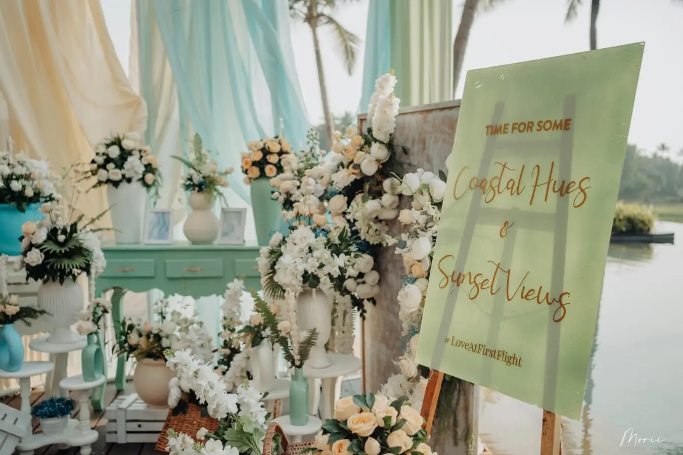 Couple at a luxury beach-resort wedding setting in Goa