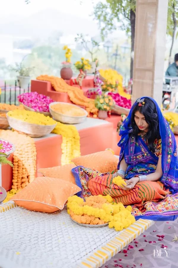 Daytime ceremony moment at a luxury Jaipur palace setting