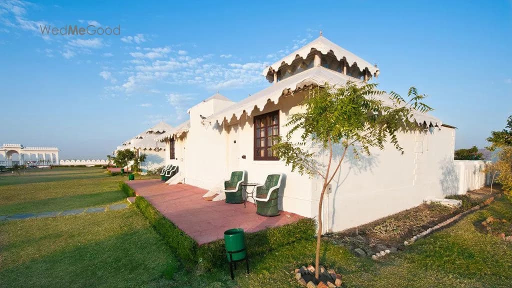 Arrival gateway and entrance of Aaram Baagh themed resort at Village Motisar, Pushkar