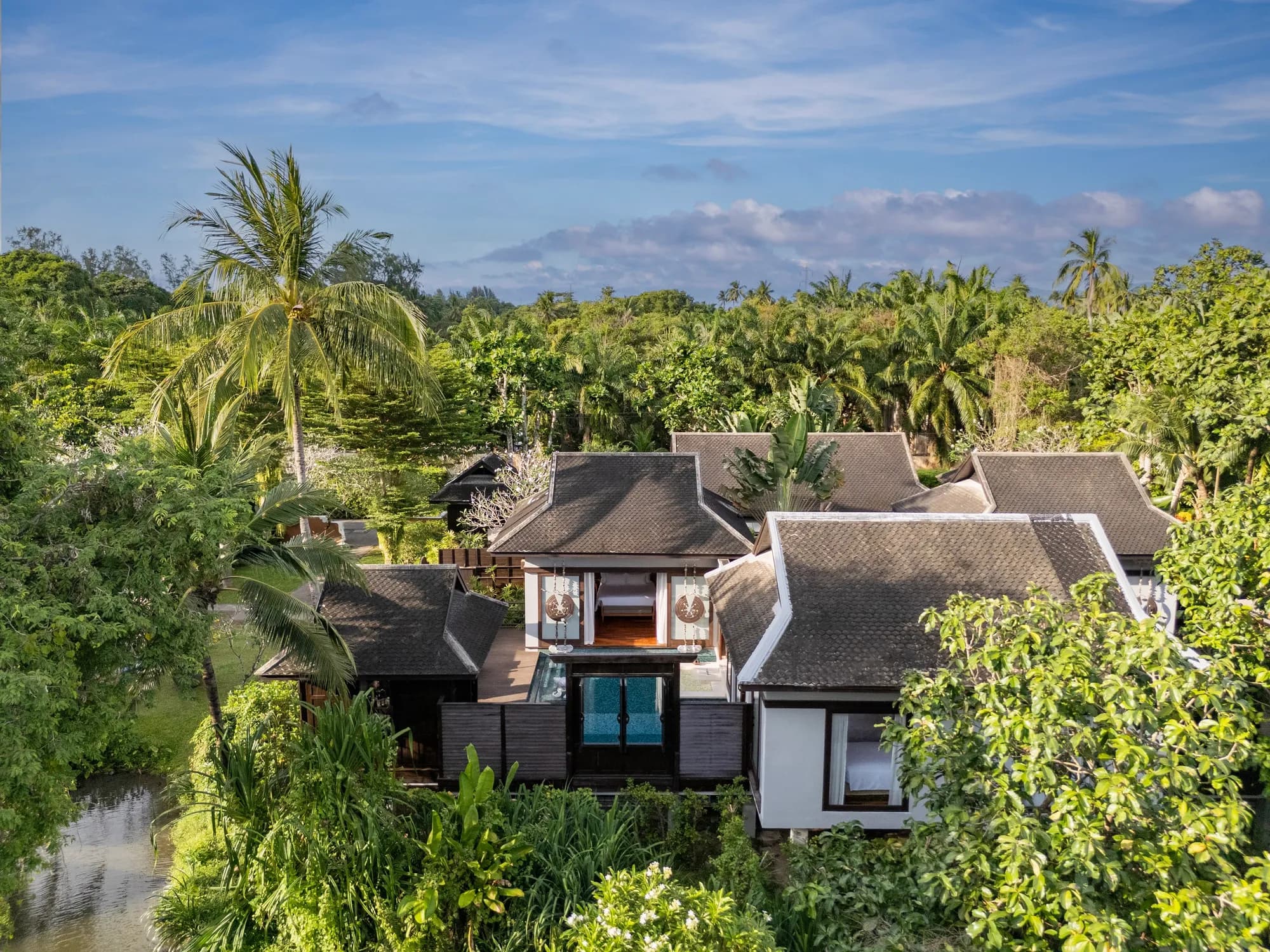 Two-bedroom family pool villa interior and private pool at Anantara Mai Khao Phuket Villas