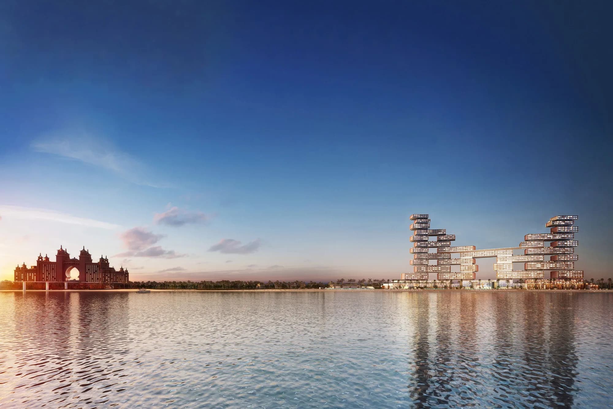 Asateer beachside marquee with panoramic skyline views at Atlantis The Palm