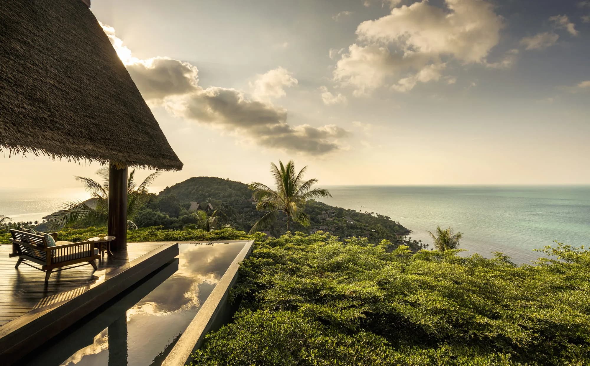Four Seasons Resort Koh Samui hillside ocean-view pool villa with private infinity pool above Laem Yai Bay and the Gulf of Thailand