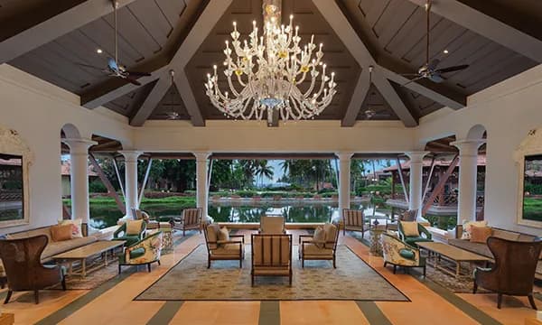 Grand lobby arrival area at ITC Grand Goa, a Luxury Collection Resort and Spa